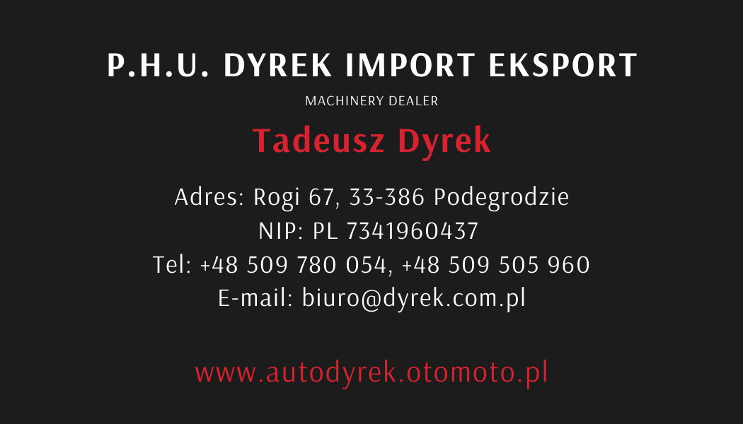 PHU "DYREK" Import Eksport Tadeusz Dyrek - oferta de vinzare undefined: Foto 1