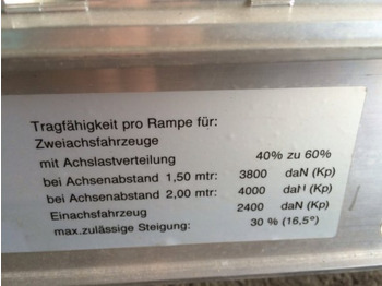 Rampă de încărcare nou NEU Auffahrrampen, Alurampen,Verladerampen, 8 to Länge 3,25m: Foto 4