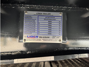 Semiremorcă transport agabaritic Lider ld07 86 ton 4 axel steel spring UNUSED: Foto 4