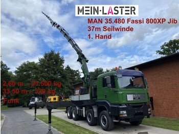 Camion cu macara MAN 35.480 Fassi 800XP + Jib 37m Seilwinde FB: Foto 1