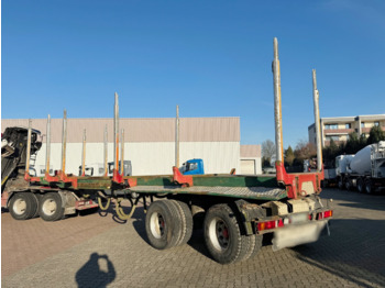 Semiremorcă transport busteni GSV 34 GLOGGER GSV 34, Lenk-/Liftachse, ausziehbar 10,75m-14,35m: Foto 4