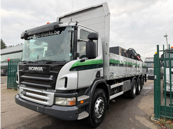 Camion cu macara Scania P380 8x4 TRIDEM + CRANE HIAB 166 ES-5 HIPRO - ROTATOR + RADIO - 7m60 PLATFORM - MANUAL - LIFT + STEERING AXLE: Foto 4