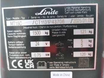 Transpalet manual Linde MT15C: Foto 5