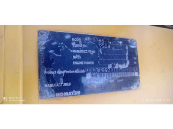 Camion minier KOMATSU HD785