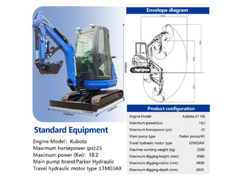 LEZUM DY25U Mini Excavator Digger Miniexcavadora EPA Kubota Engine Mini Excavator For Sale With Mini Excavator Attachment Set în leasing LEZUM DY25U Mini Excavator Digger Miniexcavadora EPA Kubota Engine Mini Excavator For Sale With Mini Excavator Attachment Set: Foto 2 LEZUM DY25U Mini Excavator Digger Miniexcavadora EPA Kubota Engine Mini Excavator For Sale With Mini Excavator Attachment Set în leasing LEZUM DY25U Mini Excavator Digger Miniexcavadora EPA Kubota Engine Mini Excavator For Sale With Mini Excavator Attachment Set: Foto 2