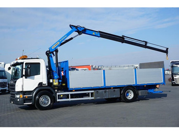 Camion platformă, Camion cu macara Scania P 250 / ACC / SKRZYNIOWY + HDS + WINDA / PALFINGER PK 12 002 - E: Foto 3 Camion platformă, Camion cu macara Scania P 250 / ACC / SKRZYNIOWY + HDS + WINDA / PALFINGER PK 12 002 - E: Foto 3