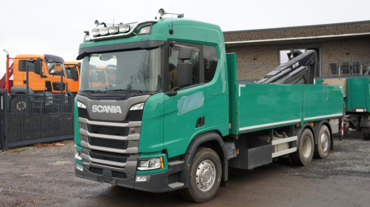 Scania R500 6x2 Baustoffzug Kran HIAB 177 K-2 Pro - Camion platformă, Camion cu macara: Foto 2 Scania R500 6x2 Baustoffzug Kran HIAB 177 K-2 Pro - Camion platformă, Camion cu macara: Foto 2