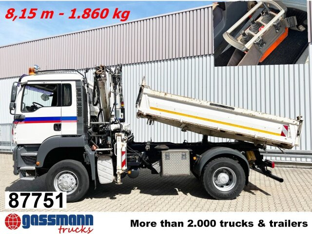 MAN TGA 18.440 4x4 BB mit Kran Atlas AK 165.2E, Funk - Camion basculantă, Camion cu macara: Foto 1 MAN TGA 18.440 4x4 BB mit Kran Atlas AK 165.2E, Funk - Camion basculantă, Camion cu macara: Foto 1