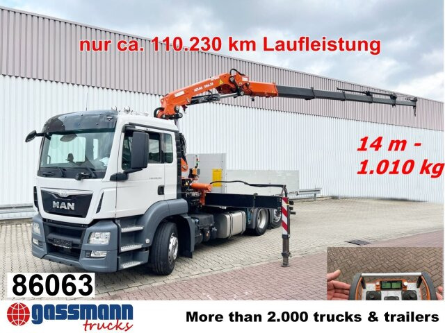 MAN TGS 26.360/400 6x2-4 BL, Lenk-/Lift, Kran Atlas - Camion platformă, Camion cu macara: Foto 1 MAN TGS 26.360/400 6x2-4 BL, Lenk-/Lift, Kran Atlas - Camion platformă, Camion cu macara: Foto 1