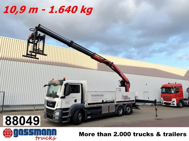 MAN TGS 26.420 6x2-4 LL, Navi, Lenk-/Liftachse, - Camion platformă, Camion cu macara: Foto 1 MAN TGS 26.420 6x2-4 LL, Navi, Lenk-/Liftachse, - Camion platformă, Camion cu macara: Foto 1
