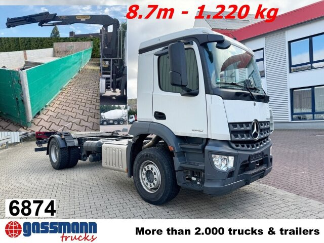 Mercedes-Benz Arocs 1840 L 4x2, Kran Palfinger PK12001L, - Camion platformă, Camion cu macara: Foto 1 Mercedes-Benz Arocs 1840 L 4x2, Kran Palfinger PK12001L, - Camion platformă, Camion cu macara: Foto 1