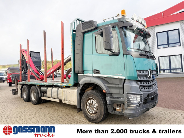 Camion forestier, Camion cu macara Mercedes-Benz Arocs 2648 6x4 mit Heckkran Epsilon M12Z83,: Foto 10