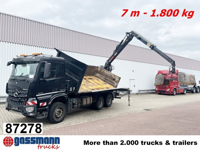 Mercedes-Benz Arocs 3345 K 6x4, Heckkran Hiab Jonsered - Camion basculantă, Camion cu macara: Foto 1 Mercedes-Benz Arocs 3345 K 6x4, Heckkran Hiab Jonsered - Camion basculantă, Camion cu macara: Foto 1
