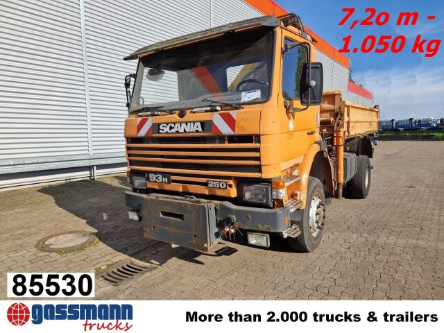 Scania 93H 250 4x4 mit Kran Palfinger PK8000, - Camion basculantă, Camion cu macara: Foto 1 Scania 93H 250 4x4 mit Kran Palfinger PK8000, - Camion basculantă, Camion cu macara: Foto 1