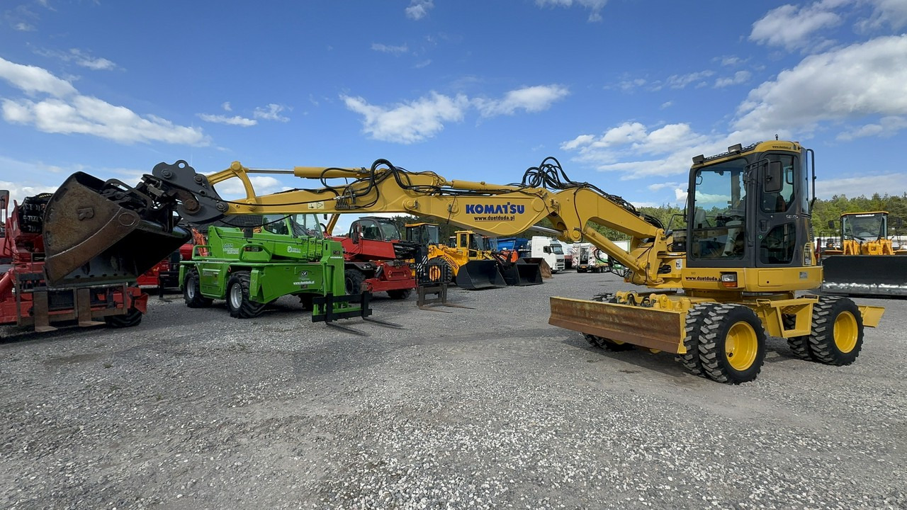 Komatsu PW 98 MR 8 Pług + Podpory 10ton Szybkozłącze - Excavator pe roţi: Foto 3 Komatsu PW 98 MR 8 Pług + Podpory 10ton Szybkozłącze - Excavator pe roţi: Foto 3