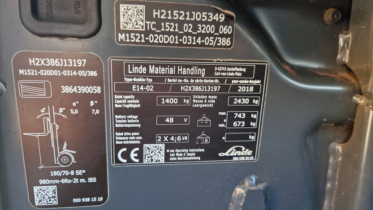 Electrostivuitor LINDE E 14 EVO: Foto 9