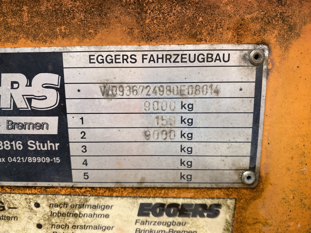 Eggers ZX 9E / für Ballastgewichte - Remorcă platformă: Foto 3 Eggers ZX 9E / für Ballastgewichte - Remorcă platformă: Foto 3