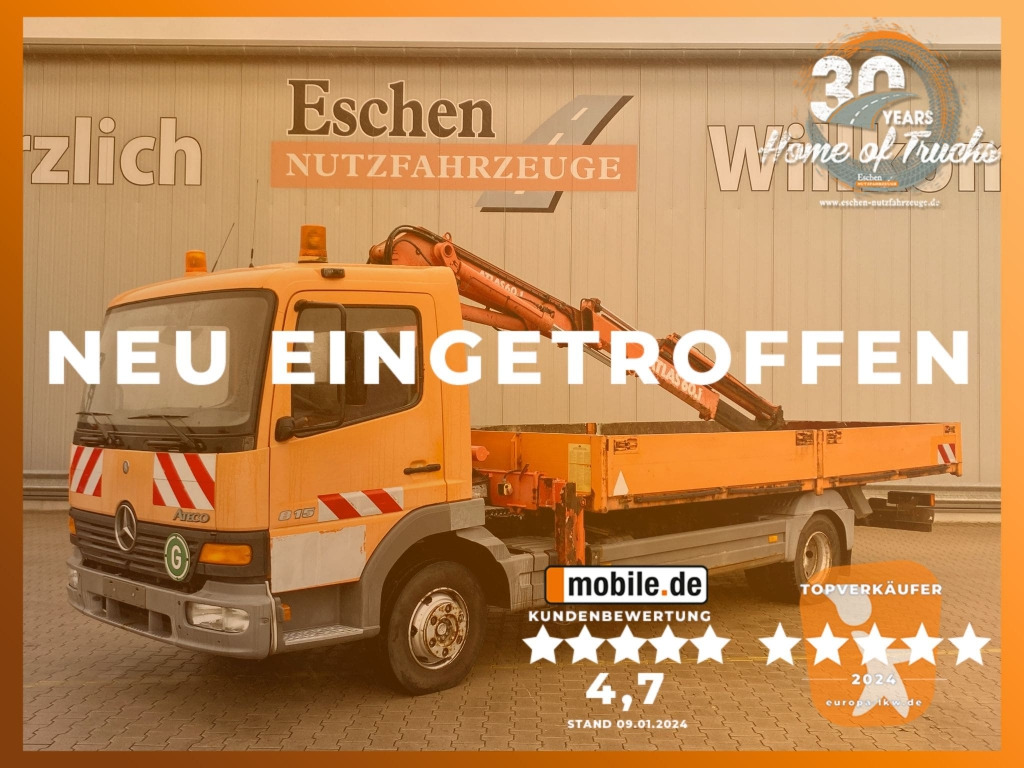 Mercedes-Benz 815 / Atlas-Faltkran - Camion platformă, Camion cu macara: Foto 1 Mercedes-Benz 815 / Atlas-Faltkran - Camion platformă, Camion cu macara: Foto 1