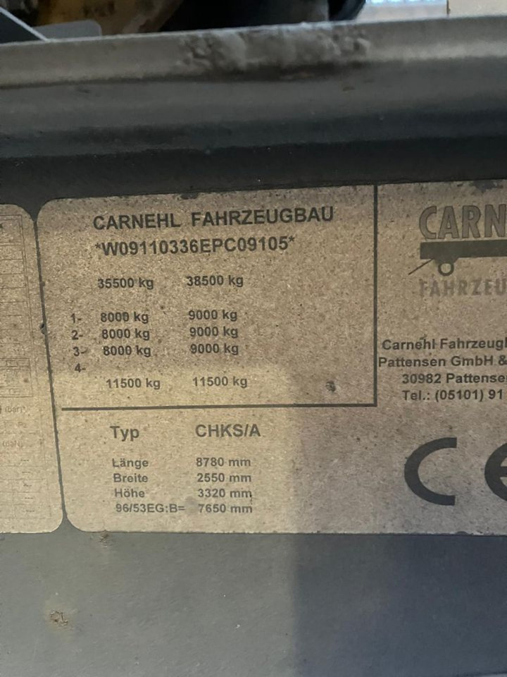 CARNEHL CARNEHL Kippauflieger Kippauflieger CHKS / A - Semiremorcă basculantă: Foto 5 CARNEHL CARNEHL Kippauflieger Kippauflieger CHKS / A - Semiremorcă basculantă: Foto 5