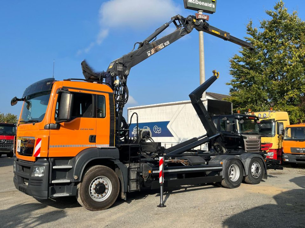 MAN MAN TG-S Abrollkipper mit Kran 26.400 6x4H-2 BL Lift/Lenk - Camion cu cârlig, Camion cu macara: Foto 3 MAN MAN TG-S Abrollkipper mit Kran 26.400 6x4H-2 BL Lift/Lenk - Camion cu cârlig, Camion cu macara: Foto 3