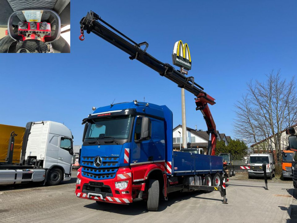 MERCEDES-BENZ Arocs 2545 6x4 HAD Pritsche Heckkran PK 41002 - Camion platformă, Camion cu macara: Foto 1 MERCEDES-BENZ Arocs 2545 6x4 HAD Pritsche Heckkran PK 41002 - Camion platformă, Camion cu macara: Foto 1