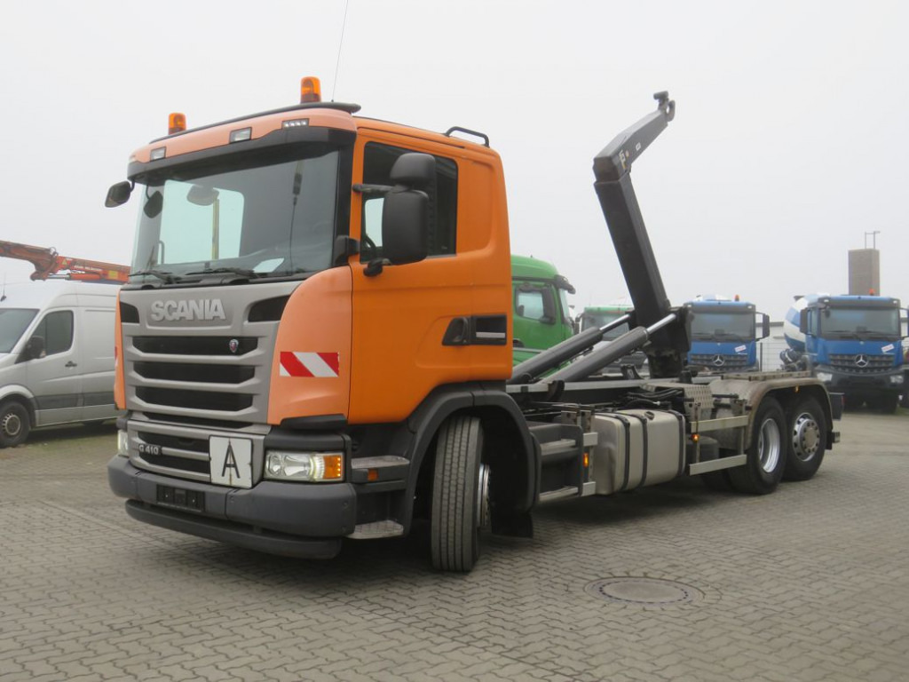 SCANIA (S) G 410 LB 6x2*4HNA Abrollkipper Lift+Lenkachse 289TKM - Camion cu cârlig: Foto 1 SCANIA (S) G 410 LB 6x2*4HNA Abrollkipper Lift+Lenkachse 289TKM - Camion cu cârlig: Foto 1