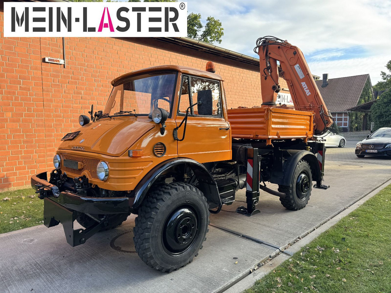 Unimog U 1100 Atlas AK 3006 nur 14.215 km-1. Hand - Camion cu macara, Camion platformă: Foto 2 Unimog U 1100 Atlas AK 3006 nur 14.215 km-1. Hand - Camion cu macara, Camion platformă: Foto 2