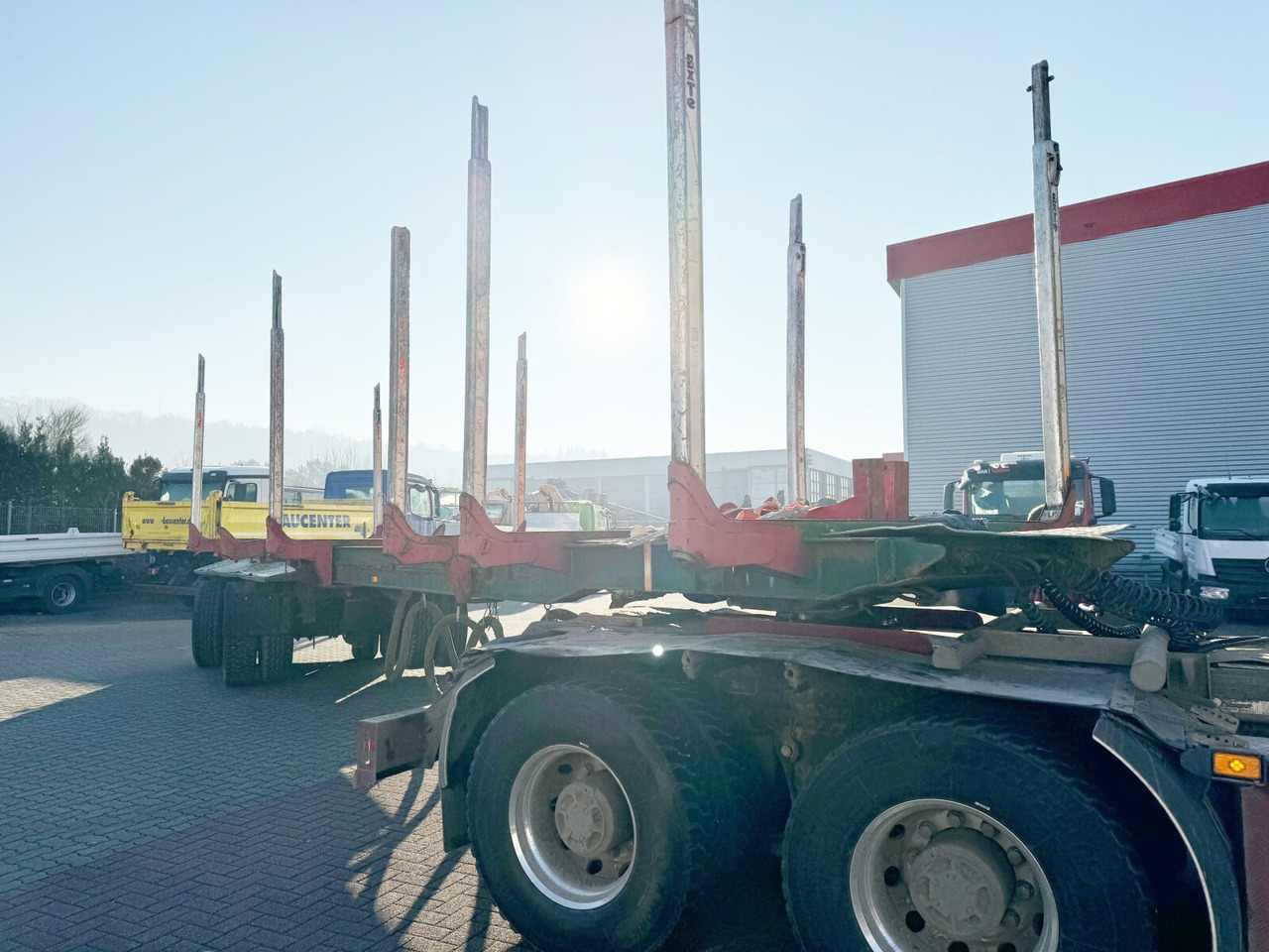 Semiremorcă transport busteni GSV 34 GLOGGER GSV 34, Lenk-/Liftachse, ausziehbar 10,75m-14,35m: Foto 6