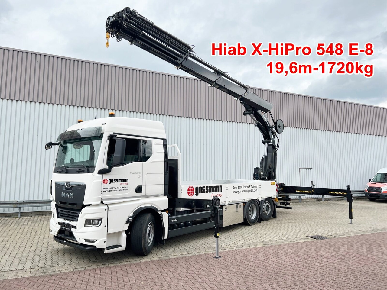 MAN TGX 26.510 6x2-4 LL CH TGX 26.510 6x2-4 LL, Kran Hiab X-HiPro 548 E-8, Lenk-/Liftachse, TwistLock 20Fuß, Funk, Retarder - Camion cu macara, Camion platformă: Foto 1 MAN TGX 26.510 6x2-4 LL CH TGX 26.510 6x2-4 LL, Kran Hiab X-HiPro 548 E-8, Lenk-/Liftachse, TwistLock 20Fuß, Funk, Retarder - Camion cu macara, Camion platformă: Foto 1