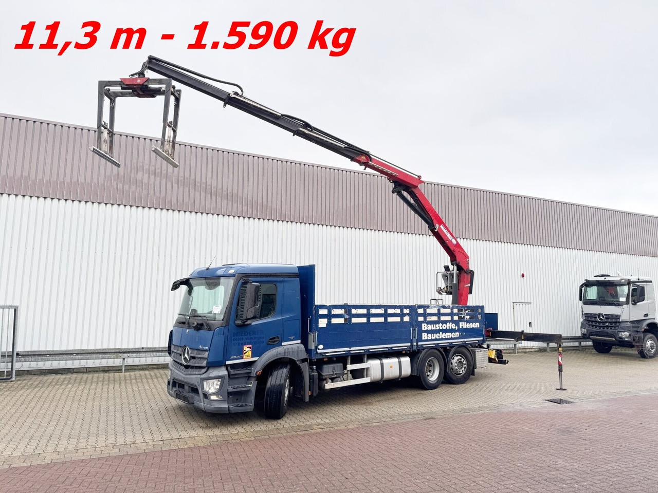 Mercedes-Benz Antos 2540 L 6x2 Antos 2540 L 6x2, Lenkachse, HMF 2110-L3 Heckkran - Camion cu macara, Camion platformă: Foto 1 Mercedes-Benz Antos 2540 L 6x2 Antos 2540 L 6x2, Lenkachse, HMF 2110-L3 Heckkran - Camion cu macara, Camion platformă: Foto 1