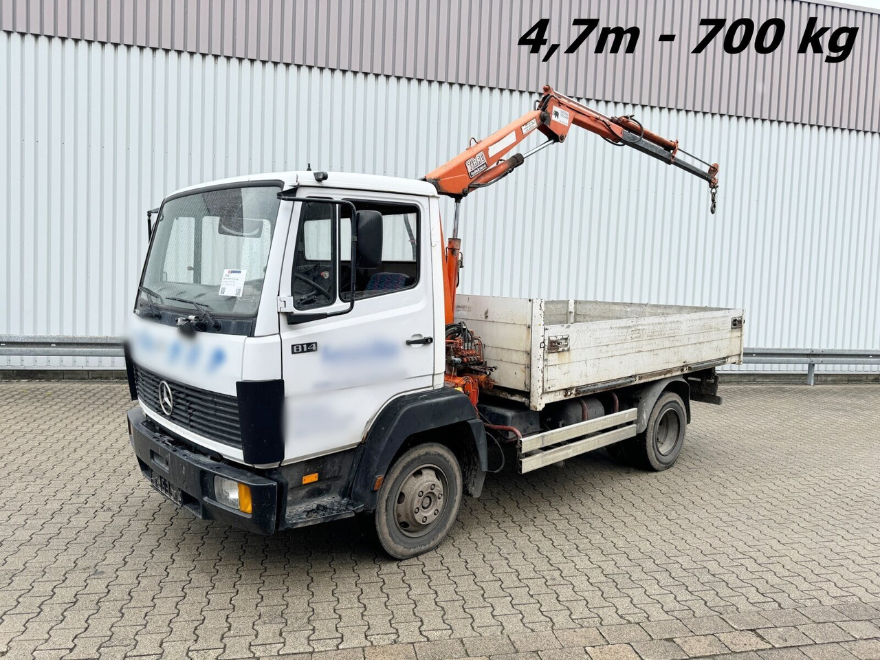 Mercedes-Benz LK 814 4x2 LK 814 4x2, 6-Zylinder, Kran Tirre Euro 35 - Camion cu macara, Camion platformă: Foto 1 Mercedes-Benz LK 814 4x2 LK 814 4x2, 6-Zylinder, Kran Tirre Euro 35 - Camion cu macara, Camion platformă: Foto 1