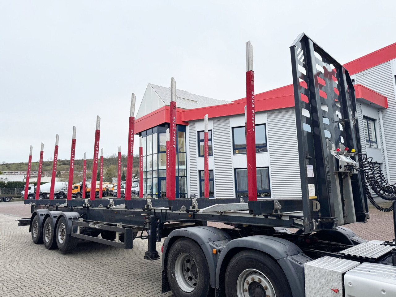 Semiremorcă transport busteni Schwarzmüller 3-Achs Holzauflieger 3-Achs Holzauflieger, Liftachse, MEHRFACH VORHANDEN!: Foto 9