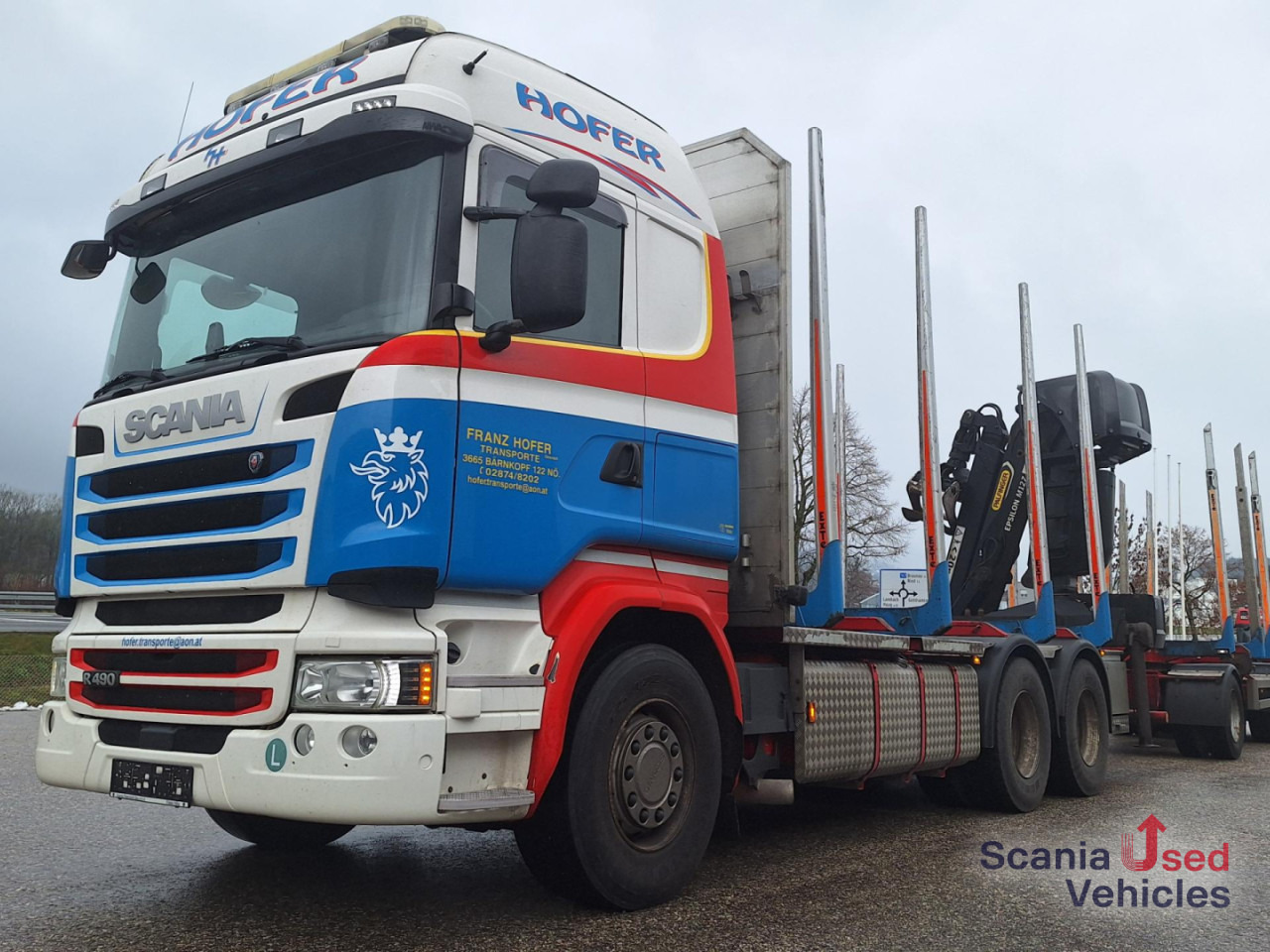 SCANIA R 490 LB6x4HNB Epsilon M12 Z Komplettzug !! - Camion forestier, Camion cu macara: Foto 1 SCANIA R 490 LB6x4HNB Epsilon M12 Z Komplettzug !! - Camion forestier, Camion cu macara: Foto 1