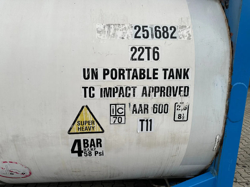 Rezervor de stocare pentru transport de combustibili Consani 25.100L / 1-COMP, 20FT ISO, UN PORTABLE T11, 2,5Y-inspection till: 02-2028: Foto 20 Rezervor de stocare pentru transport de combustibili Consani 25.100L / 1-COMP, 20FT ISO, UN PORTABLE T11, 2,5Y-inspection till: 02-2028: Foto 20