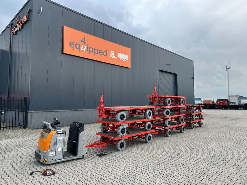 Still + 9x 2016 MAFI double-steered and connectable heavy-duty trailers with 6000kg loading capacity - Remorcă platformă: Foto 2 Still + 9x 2016 MAFI double-steered and connectable heavy-duty trailers with 6000kg loading capacity - Remorcă platformă: Foto 2