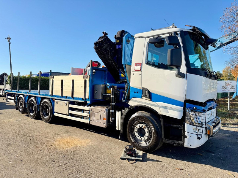 Renault C480 8x4 Pritsche + Kran (20m!) PALFINGER PK33002-EH E (6x) - PLATFORM 8m25 - LIFT/STEERING - GOOD TIRES - BE TRUCK - Camion platformă, Camion cu macara: Foto 1 Renault C480 8x4 Pritsche + Kran (20m!) PALFINGER PK33002-EH E (6x) - PLATFORM 8m25 - LIFT/STEERING - GOOD TIRES - BE TRUCK - Camion platformă, Camion cu macara: Foto 1