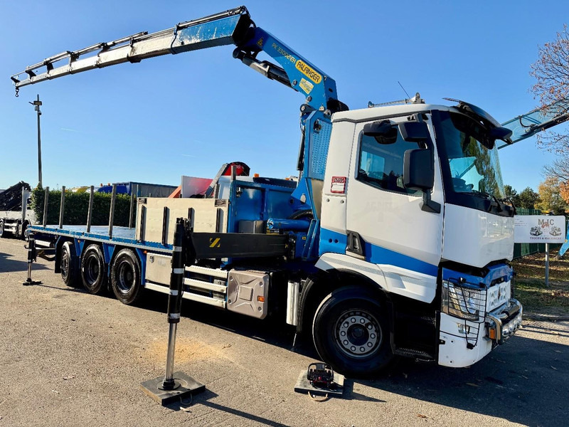 Renault C480 8x4 TRIDEM + CRANE (20m!) PALFINGER PK33002-EH E (6x) - PLATFORM 8m25 - LIFT/STEERING - GOOD TIRES - BE TRUCK - Camion cu macara: Foto 1 Renault C480 8x4 TRIDEM + CRANE (20m!) PALFINGER PK33002-EH E (6x) - PLATFORM 8m25 - LIFT/STEERING - GOOD TIRES - BE TRUCK - Camion cu macara: Foto 1