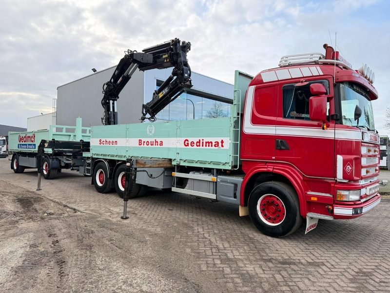 Scania 164L-480 V8 6x4 + CRANE HIAB 350-4 + JIB 90-4 - *TOP CONDITION* - ROTATOR - RADIO - RETARDER - STEEL SPRING / HUB REDUCTION - BE TRUCK - Camion cu macara: Foto 1 Scania 164L-480 V8 6x4 + CRANE HIAB 350-4 + JIB 90-4 - *TOP CONDITION* - ROTATOR - RADIO - RETARDER - STEEL SPRING / HUB REDUCTION - BE TRUCK - Camion cu macara: Foto 1