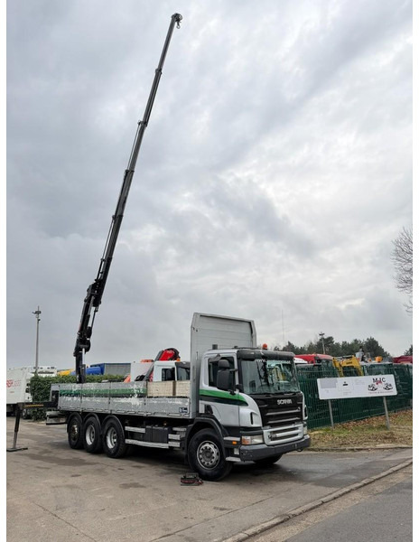 Camion cu macara Scania P380 8x4 TRIDEM + CRANE HIAB 166 ES-5 HIPRO - ROTATOR + RADIO - 7m60 PLATFORM - MANUAL - LIFT + STEERING AXLE: Foto 20