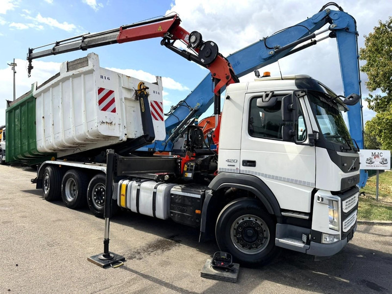 Volvo FM 420 8x2 HOOKLIFT + CRANE PALFINGER PK19.001 SLD B - *294.000km* - EURO 6 - LIFT + STEERING AXLE - I SHIFT - BE TRUCK - Camion cu cârlig, Camion cu macara: Foto 1 Volvo FM 420 8x2 HOOKLIFT + CRANE PALFINGER PK19.001 SLD B - *294.000km* - EURO 6 - LIFT + STEERING AXLE - I SHIFT - BE TRUCK - Camion cu cârlig, Camion cu macara: Foto 1