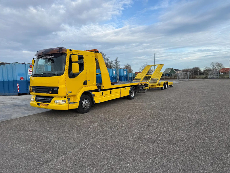DAF LF 45 LF45-220 Abschelppwagen Falkom mit Anhanger / Schiebeplateau / Brill / Winde / Top Zustand - Camion transport auto: Foto 1 DAF LF 45 LF45-220 Abschelppwagen Falkom mit Anhanger / Schiebeplateau / Brill / Winde / Top Zustand - Camion transport auto: Foto 1