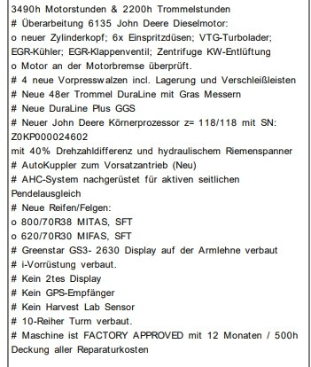 John Deere 8400i PREMIUM USED - Combină agricola: Foto 2 John Deere 8400i PREMIUM USED - Combină agricola: Foto 2