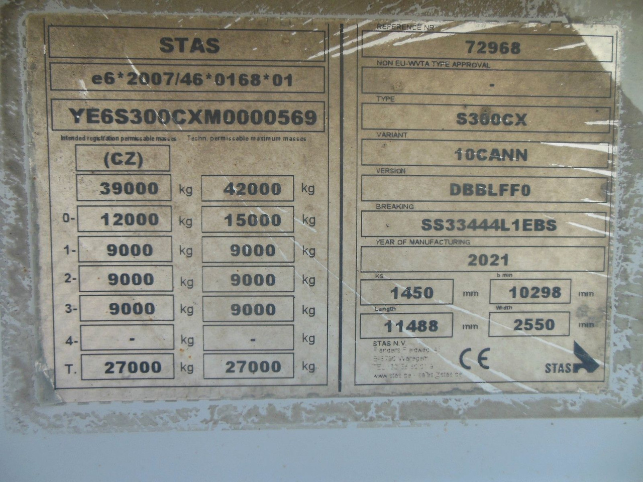 Semiremorcă basculantă Stas S300CX, 49m3, ADR, 9 TONE ACHSEN,WIE NEUE-TOP!!!: Foto 22 Semiremorcă basculantă Stas S300CX, 49m3, ADR, 9 TONE ACHSEN,WIE NEUE-TOP!!!: Foto 22