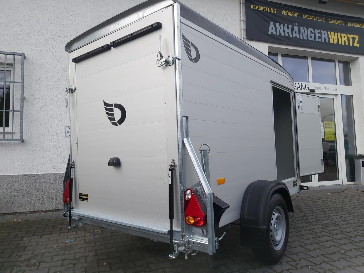 Remorcă furgon Roadster Sport C255 252x125x154cm aero Alu Poly black Seitentür Rampekombi (S) 1300kg Modell 2024: Foto 9