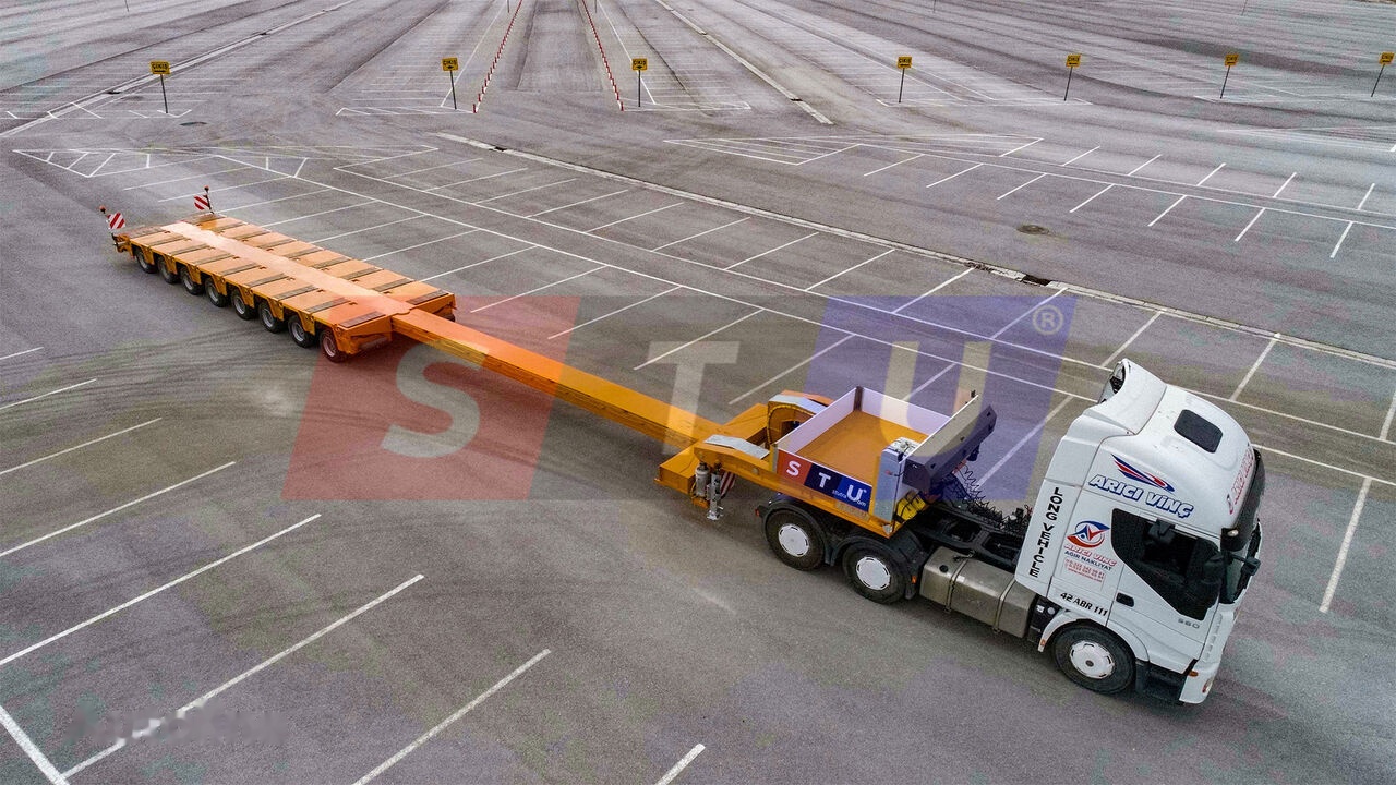 STU 8 AXLE LOWBED- HYDRAULIC STEERING AXLES / 8 ESSİEUX SURBAISSES-E - Semiremorcă transport agabaritic: Foto 3 STU 8 AXLE LOWBED- HYDRAULIC STEERING AXLES / 8 ESSİEUX SURBAISSES-E - Semiremorcă transport agabaritic: Foto 3