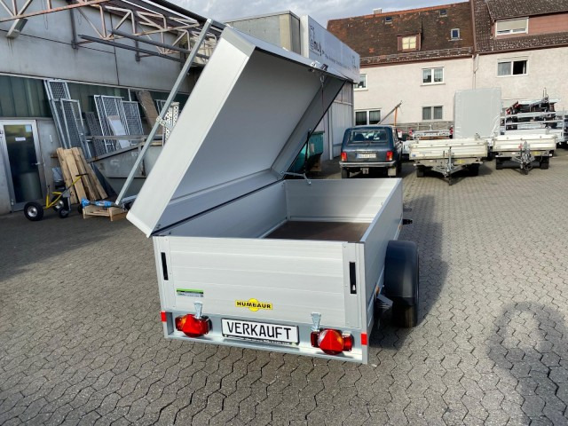 Humbaur HA 132513-5 mit Holz-Alu Deckel mit Reling 1300 kg, 2510 x 1310 x 500mm, 100 km/h - Remorca auto: Foto 1 Humbaur HA 132513-5 mit Holz-Alu Deckel mit Reling 1300 kg, 2510 x 1310 x 500mm, 100 km/h - Remorca auto: Foto 1