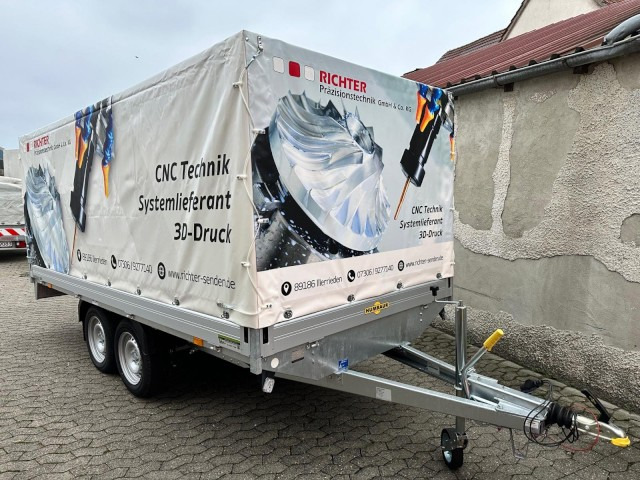 Humbaur HT 253118 Hochlader 2,5 to. mit Hochplane 200 cm, Digitaldruck - Remorca auto: Foto 1 Humbaur HT 253118 Hochlader 2,5 to. mit Hochplane 200 cm, Digitaldruck - Remorca auto: Foto 1