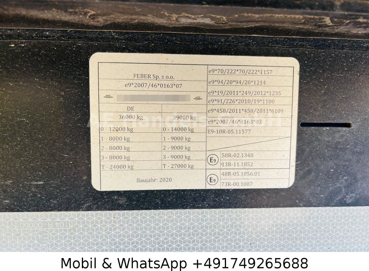 Semiremorcă basculantă Feber NW Alu *50m³/1.Liftachse/Alcoa/Rollplane/Podest: Foto 12 Semiremorcă basculantă Feber NW Alu *50m³/1.Liftachse/Alcoa/Rollplane/Podest: Foto 12