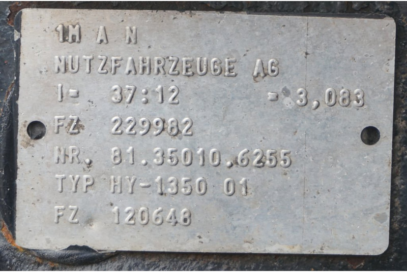 MAN HY-1350-01 37/12 - Axă spate pentru Camion: Foto 4 MAN HY-1350-01 37/12 - Axă spate pentru Camion: Foto 4