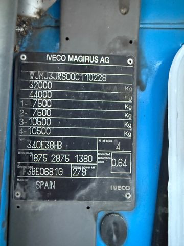 Camion cu macara, Camion platformă Iveco 340E38H Cursor 13 8x4, E3, PM 14023 Kran: Foto 23